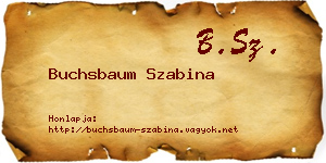 Buchsbaum Szabina névjegykártya